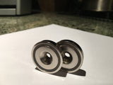Nexlevl Extreme Power Neodymium Round Base Magnets for Woodworkers - 90lb+ Holding Force - 1.26" Diameter - Industrial Strength Rare Earth Magnets - Countersunk Hole for #10 Bolt - Includes 2 Screws and 2 Incredibly Strong Magnets