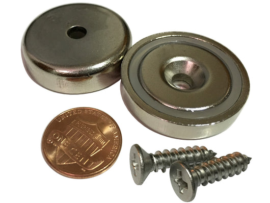 Nexlevl Extreme Power Neodymium Round Base Magnets for Woodworkers - 90lb+ Holding Force - 1.26
